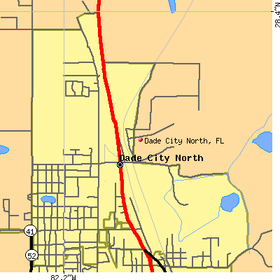 Dade City North map