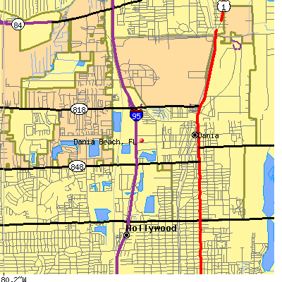 Dania Beach map