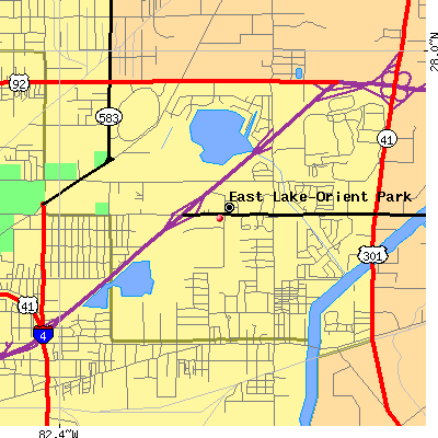 East Lake-Orient Park map