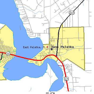 East Palatka map