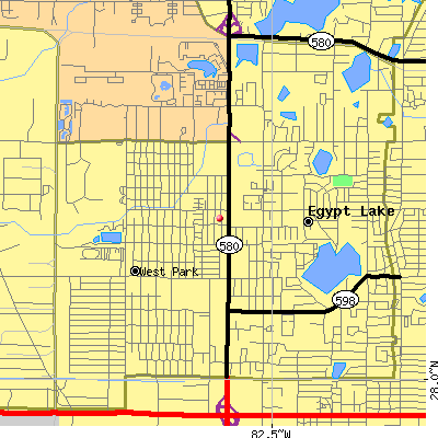 Egypt Lake-Leto map