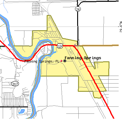 Fanning Springs map