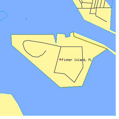 Fisher Island map
