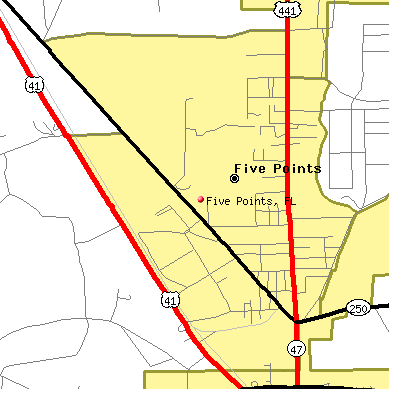 Five Points map
