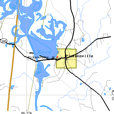 Pickensville map
