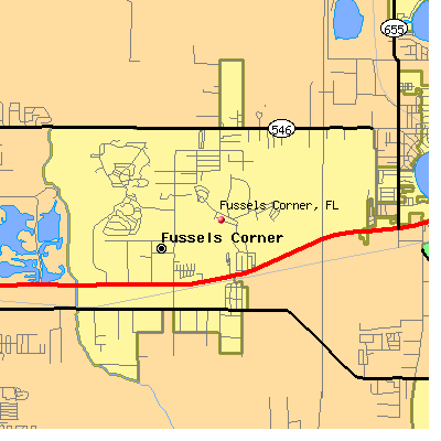 Fussels Corner map