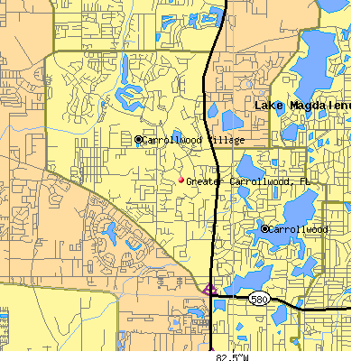 Greater Carrollwood map