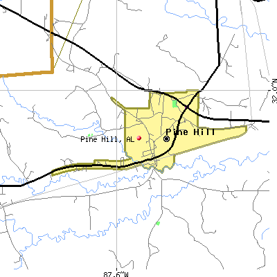 Pine Hill map