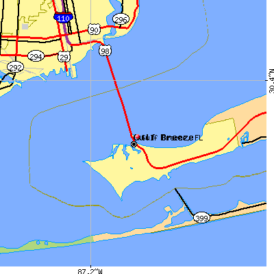 Gulf Breeze map