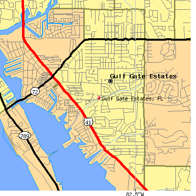 Gulf Gate Estates map