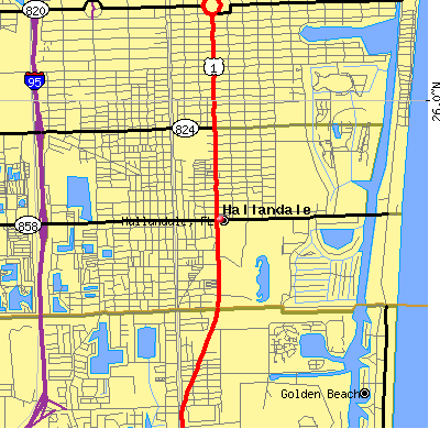 Hallandale map