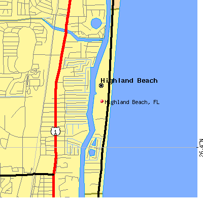Highland Beach map