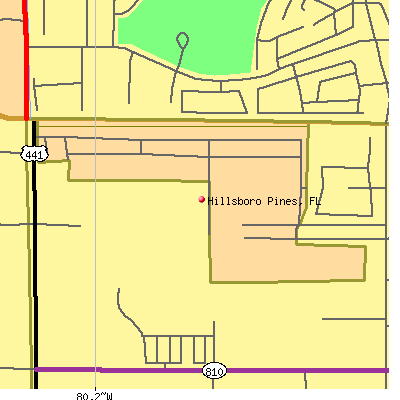 Hillsboro Pines map