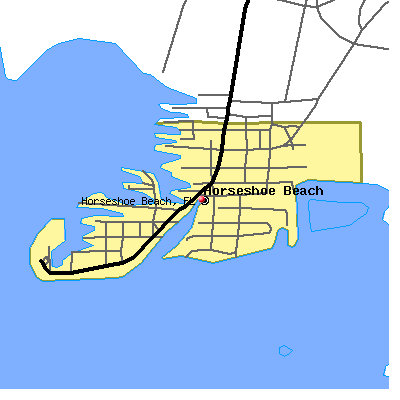Horseshoe Beach map