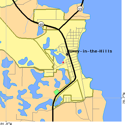 Howey-in-the-Hills map
