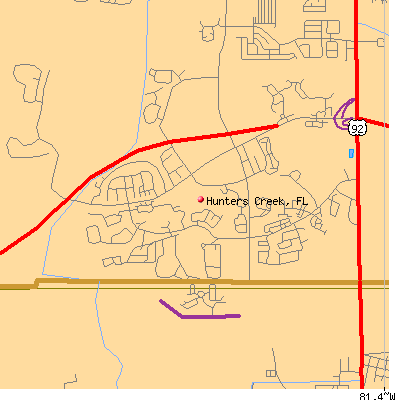 Hunters Creek map