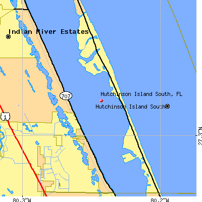 Hutchinson Island South map