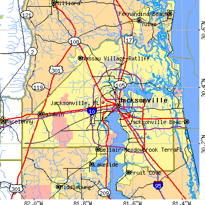 Jacksonville map