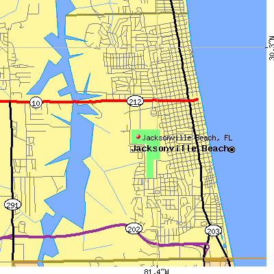 Jacksonville Beach map