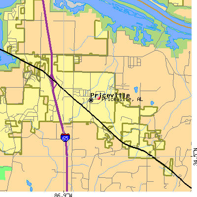 Priceville map