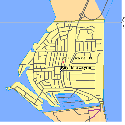 Key Biscayne map