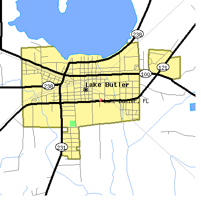 Lake Butler map