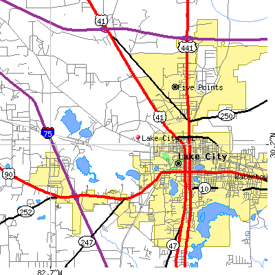Lake City map
