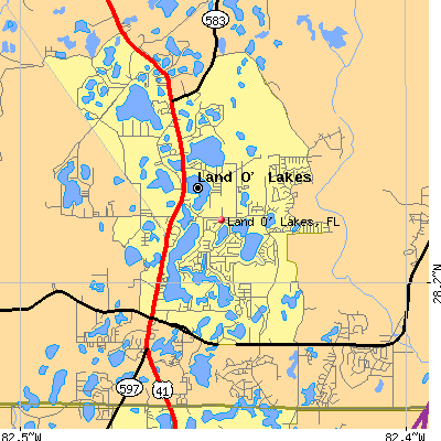 Land O' Lakes map