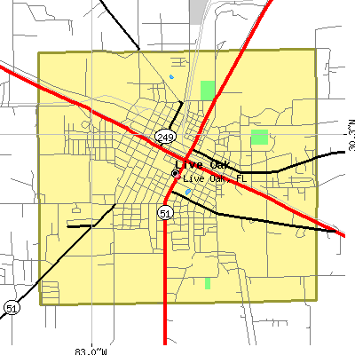 Live Oak map
