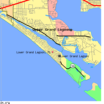 Lower Grand Lagoon map