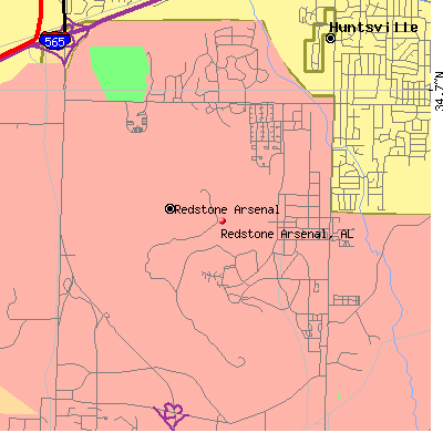 Redstone Arsenal map