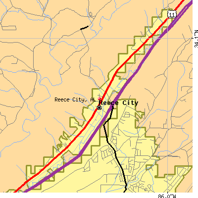 Reece City map
