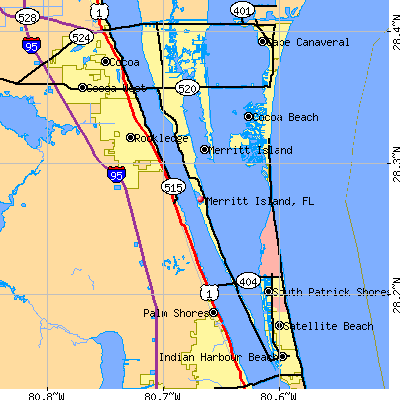 Merritt Island map
