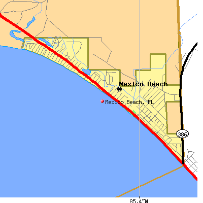 Mexico Beach map