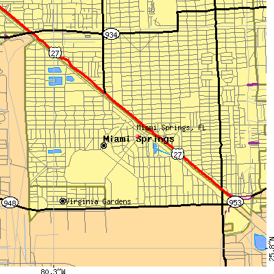 Miami Springs map