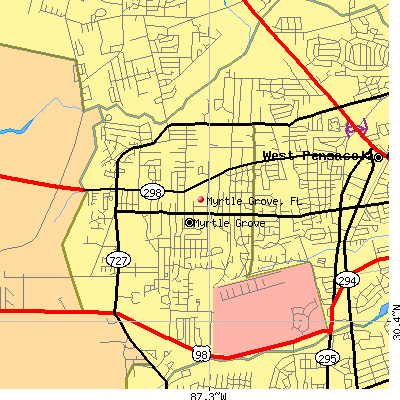 Myrtle Grove map