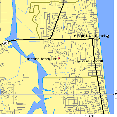 Neptune Beach map