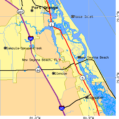 New Smyrna Beach map