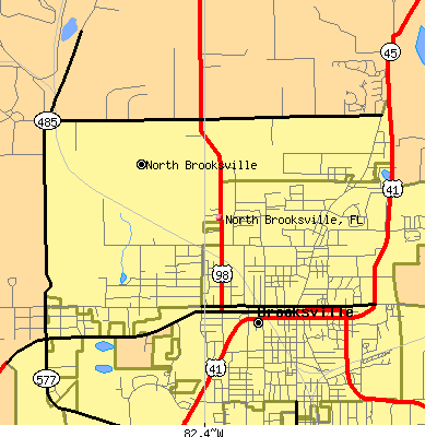 North Brooksville map