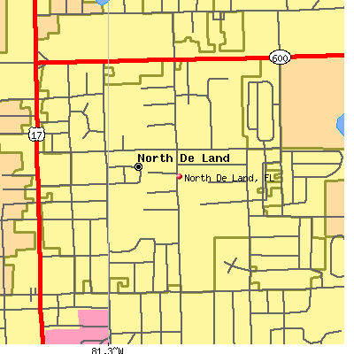 North De Land map