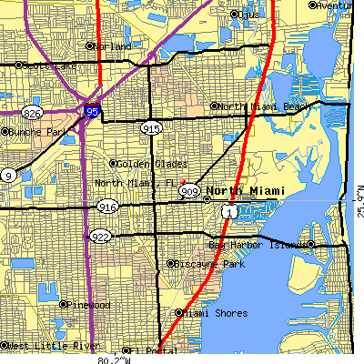 North Miami map
