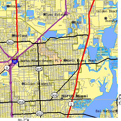 North Miami Beach map