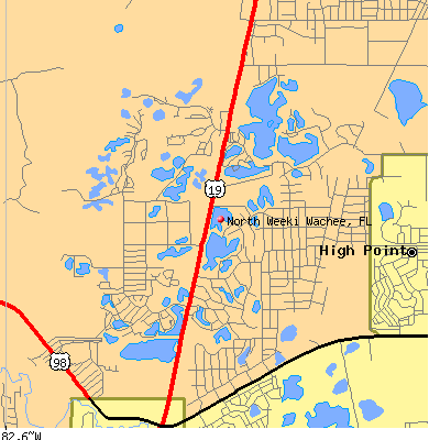 North Weeki Wachee map