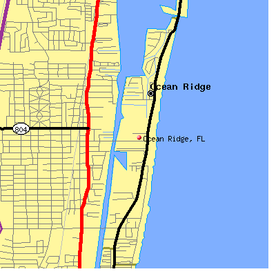 Ocean Ridge map