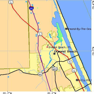 Ormond Beach map