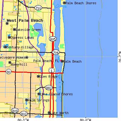 Palm Beach map