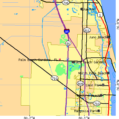 Palm Beach Gardens map