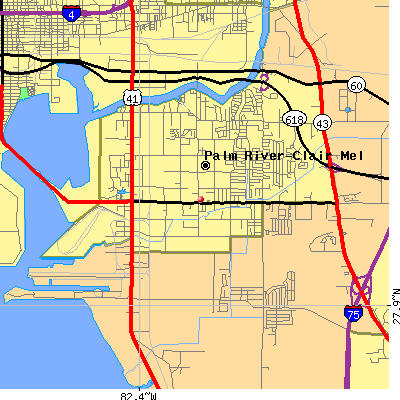 Palm River-Clair Mel map