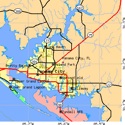 Panama City map