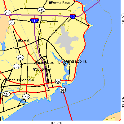 Pensacola map
